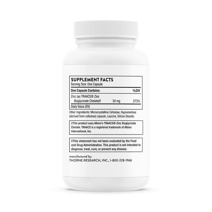 Cink bisglycinat 30 mg, 60 kape - Thorne Research