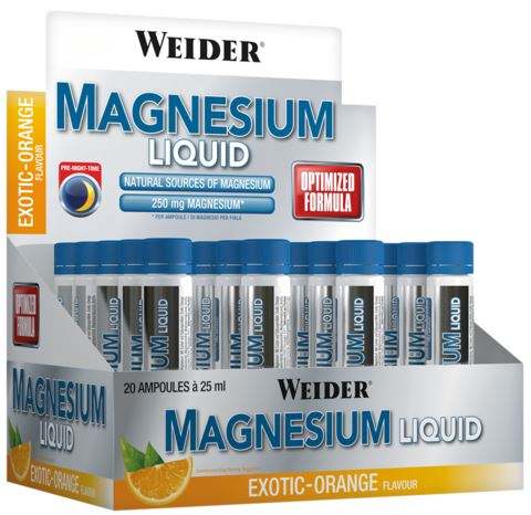 Weider Magnesium Liquid, Exotic-Orange - 20 x 25 ml.