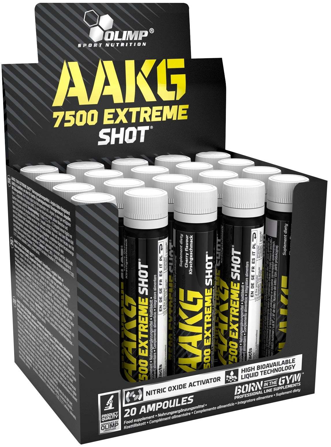 Olimp Nutrition AAKG 7500 Extreme Shot, Cherry - 20 x 25 ml.