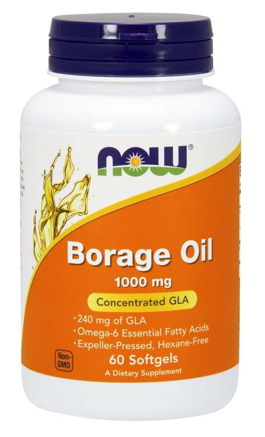 NOW Foods Borage Oil, 1000mg - 60 softgels