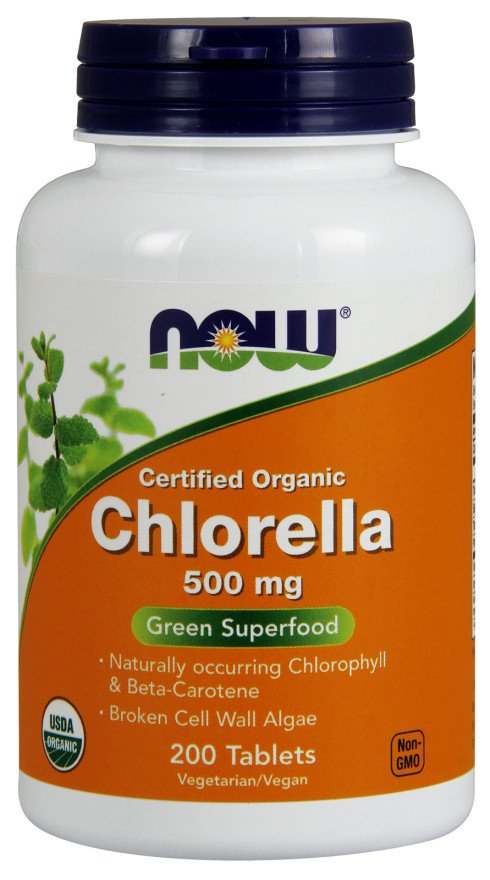 NOW Foods Chlorella, 500mg Organic - 200 tablets