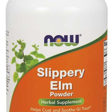 NOW Foods Slippery Elm Powder 113g pure single-ingredient inner bark for digestive support