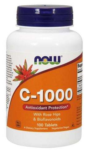 NOW Foods Vitamin C-1000 with Rose Hips & Bioflavonoids - 100 tablets