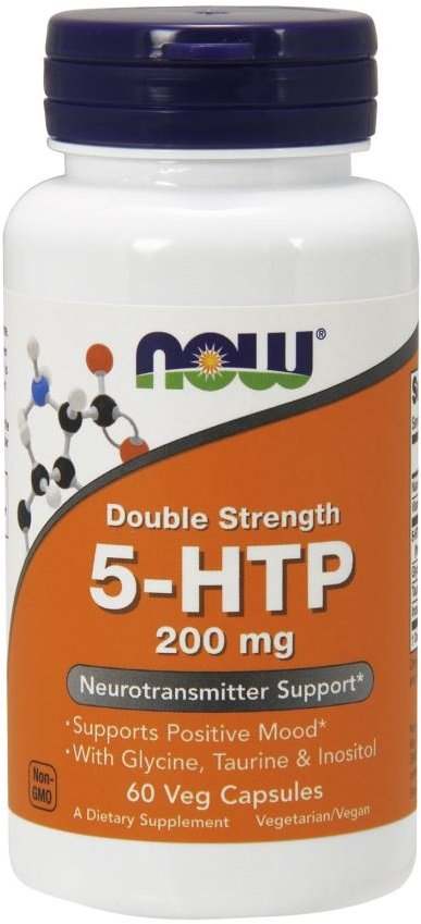 NOW Foods 5-HTP with Glycine Taurine & Inositol, 200mg - 60 vcaps