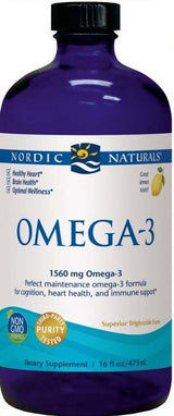 Nordic Naturals Omega-3, 1560mg Lemon - 473 ml.