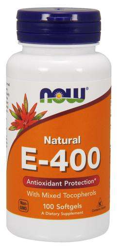 NOW Foods Vitamin E-400 - Natural (Mixed Tocopherols) - 100 softgels