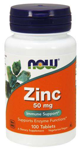 NOW Foods Zinc, 50mg - 100 tablets