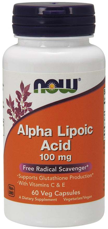 NOW Foods Alpha Lipoic Acid with Vitamins C & E, 100mg - 60 vcaps