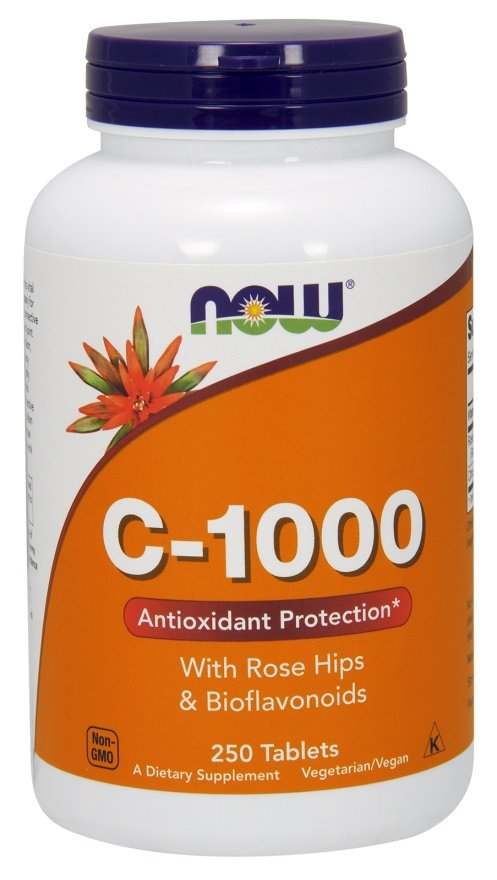 NOW Foods Vitamin C-1000 with Rose Hips & Bioflavonoids - 250 tablets