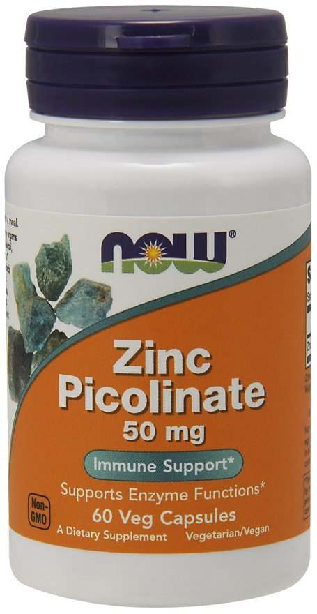 NOW Foods Zinc Picolinate, 50mg - 60 vcaps