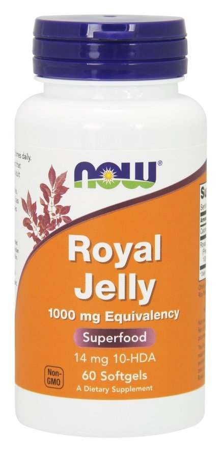 NOW Foods Royal Jelly, 1000mg Equivalency - 60 softgels