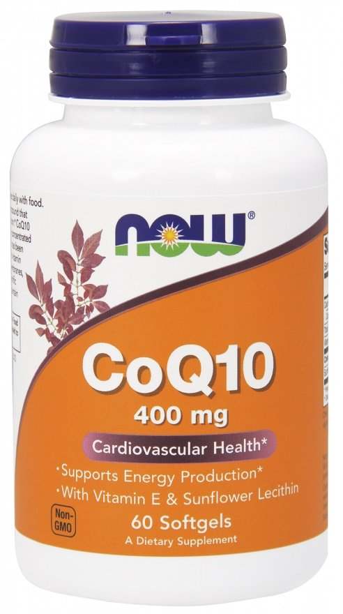 NOW Foods CoQ10 with Lecithin & Vitamin E, 400mg - 60 softgels