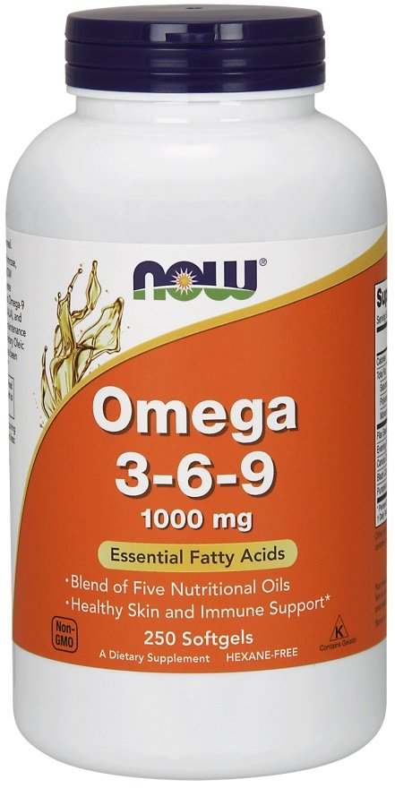 NOW Foods Omega 3-6-9, 1000mg - 250 softgels