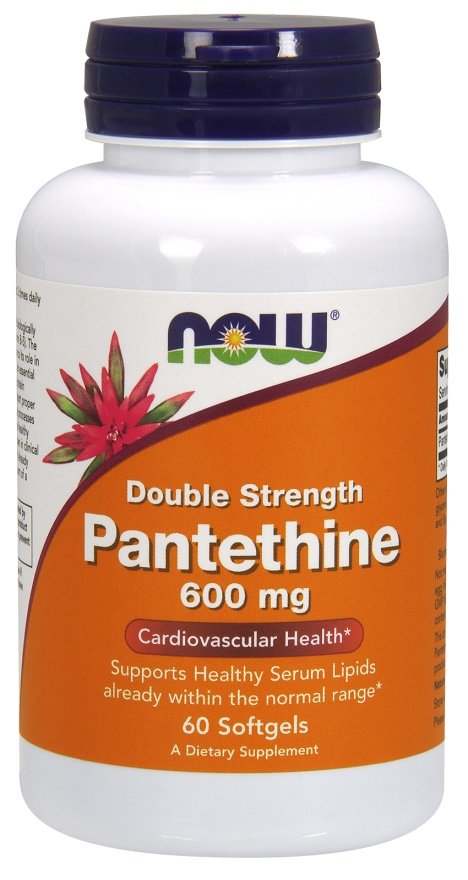 NOW Foods Pantethine, 600mg Double Strength - 60 softgels