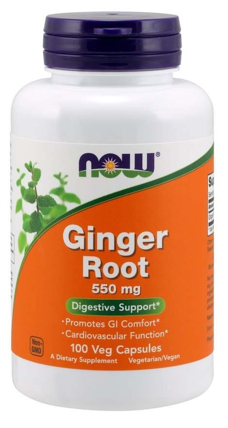 NOW Foods Ginger Root, 550mg - 100 vcaps