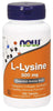 NOW Foods L-Lysine, 500mg - 100 tablets