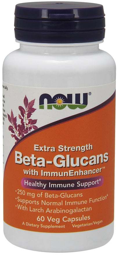 NOW Foods Beta-Glucans with ImmunEnhancer, Extra Strength - 60 vcaps