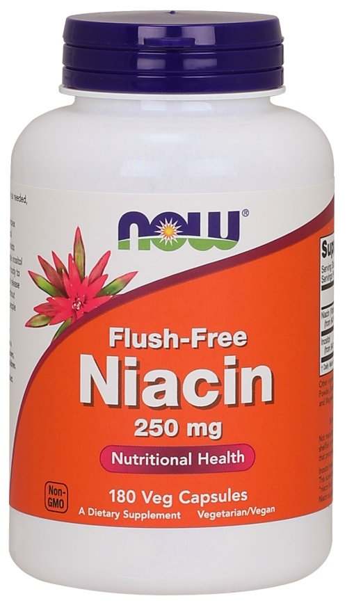 NOW Foods Niacin Flush-Free, 250mg - 180 vcaps