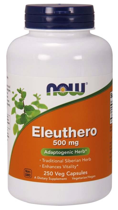 NOW Foods Eleuthero, 500mg - 250 vcaps