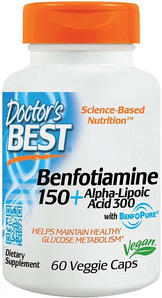 Doctor's Best Benfotiamine 150 + Alpha-Lipoic Acid 300 - 60 vcaps