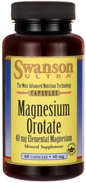 Swanson Magnesium Orotate, 40mg - 60 caps