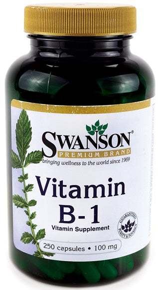 Swanson Vitamin B-1 (Thiamin), 100mg - 250 caps