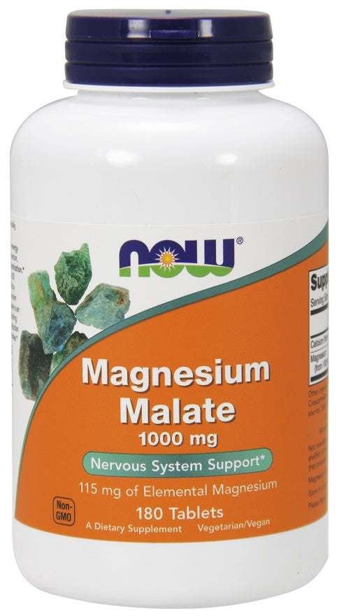 NOW Foods Magnesium Malate, 1000mg - 180 tablets