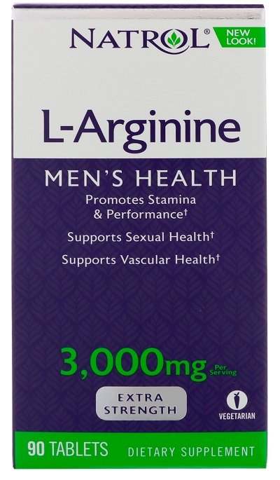 Natrol L-Arginine, 3000mg - 90 tablets