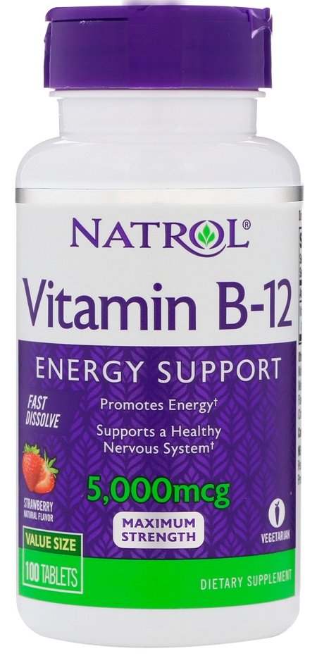 Natrol Vitamin B-12 Fast Dissolve, 5000mcg - 100 tablets