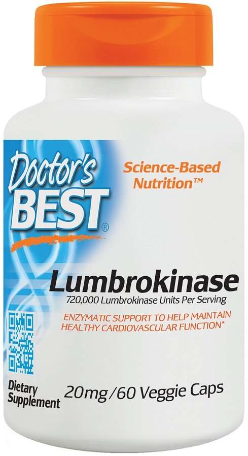 Doctor's Best Lumbrokinase, 20mg - 60 vcaps