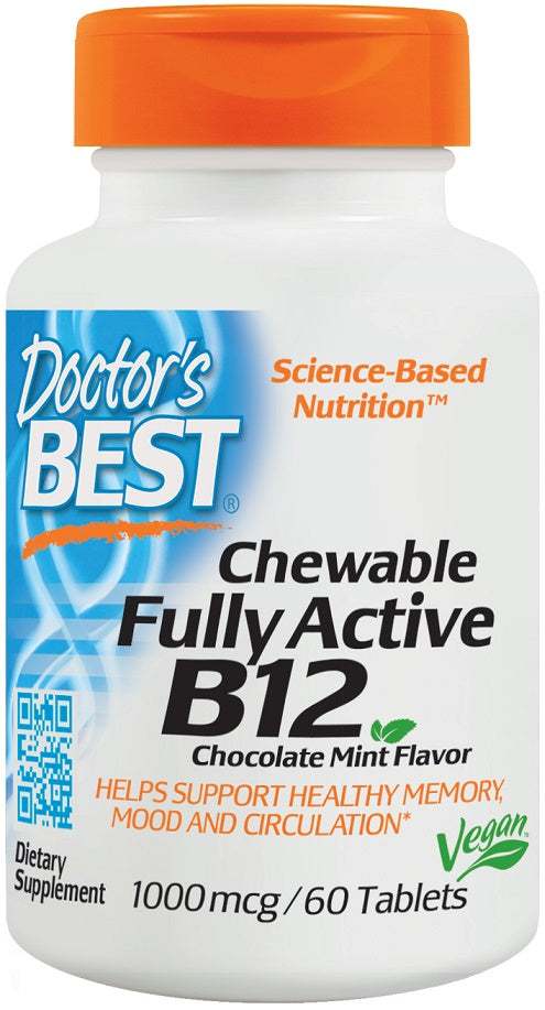 Doctor's Best Chewable Fully Active B12, 1000mcg - 60 tablets