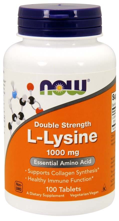 NOW Foods L-Lysine, 1000mg - 100 tablets