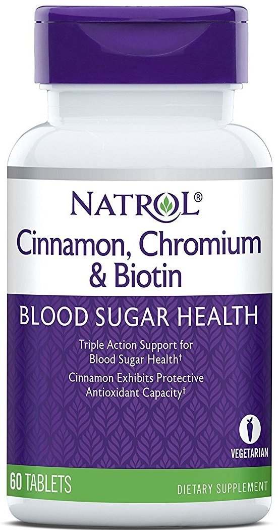 Natrol Cinnamon, Chromium & Biotin - 60 tablets