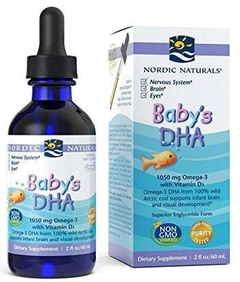 Nordic Naturals Baby's DHA Fish Oil, 1050mg Omega-3 with Vitamin D3 (EAN 768990537875) - 60 ml.