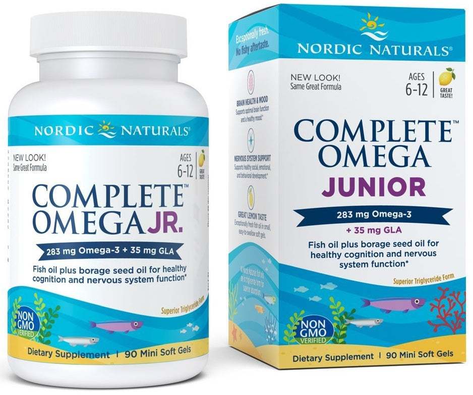 Nordic Naturals Complete Omega Junior, 283mg Lemon - 90 mini softgels