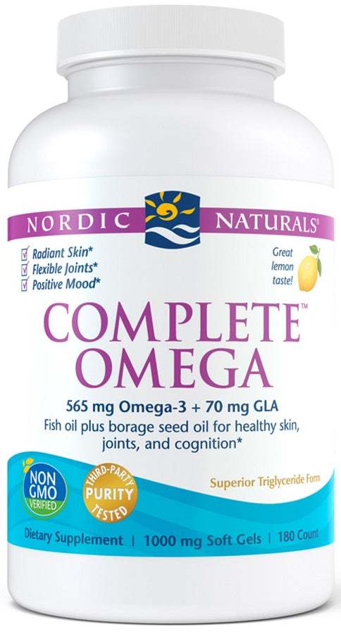 Nordic Naturals Complete Omega, 565mg Lemon - 180 softgels