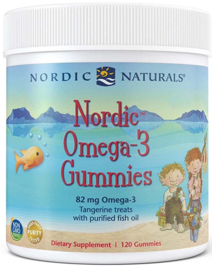 Nordic Naturals Nordic Omega-3 Gummies, 82mg Tangerine Treats - 120 gummies