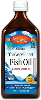 Carlson Labs The Very Finest Fish Oil, Natural Lemon - 500 ml.