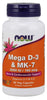 NOW Foods Mega D-3 & MK-7 - 60 vcaps