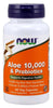 NOW Foods Aloe 10,000 & Probiotics - 60 vcaps