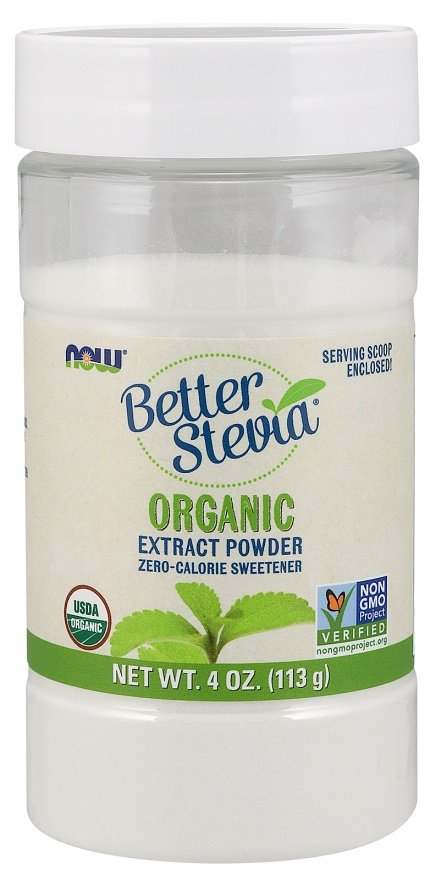 NOW Foods Better Stevia Extract Powder, Organic - 113 grams