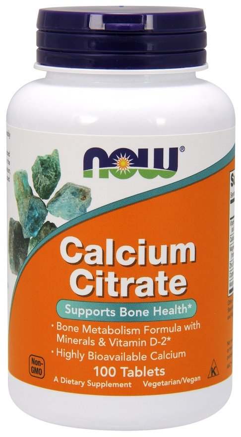 NOW Foods Calcium Citrate with Minerals & Vitamin D-2 - 100 tablets