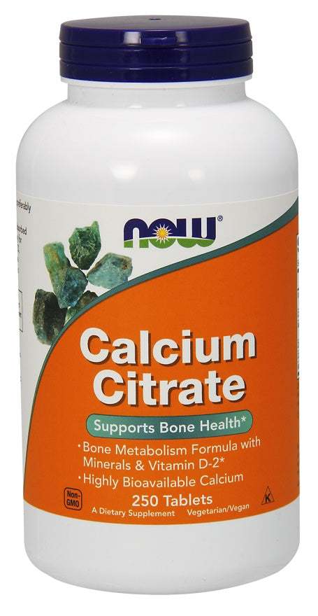 NOW Foods Calcium Citrate with Minerals & Vitamin D-2 - 250 tablets