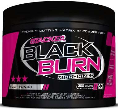 Stacker2 Europe Black Burn Micronized, Fruit Punch - 300 grams