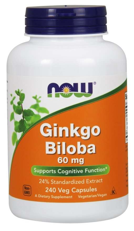 NOW Foods Ginkgo Biloba, 60mg - 240 vcaps