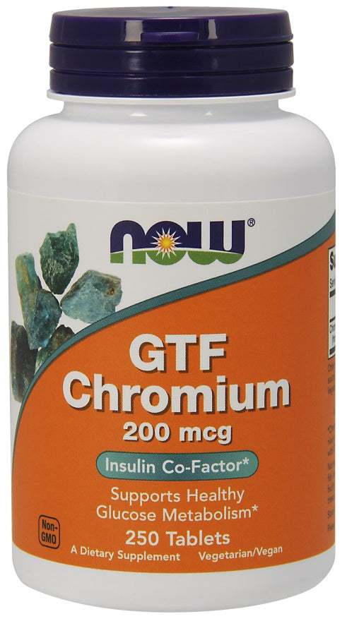 NOW Foods GTF Chromium, 200mcg - 250 tablets