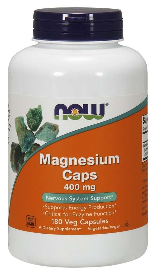 NOW Foods Magnesium, 400mg - 180 vcaps