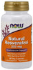 NOW Foods Natural Resveratrol with Red Wine Extract, 200mg - 60 vcaps