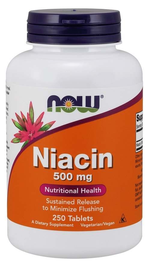 NOW Foods Niacin, 500mg - 250 tablets