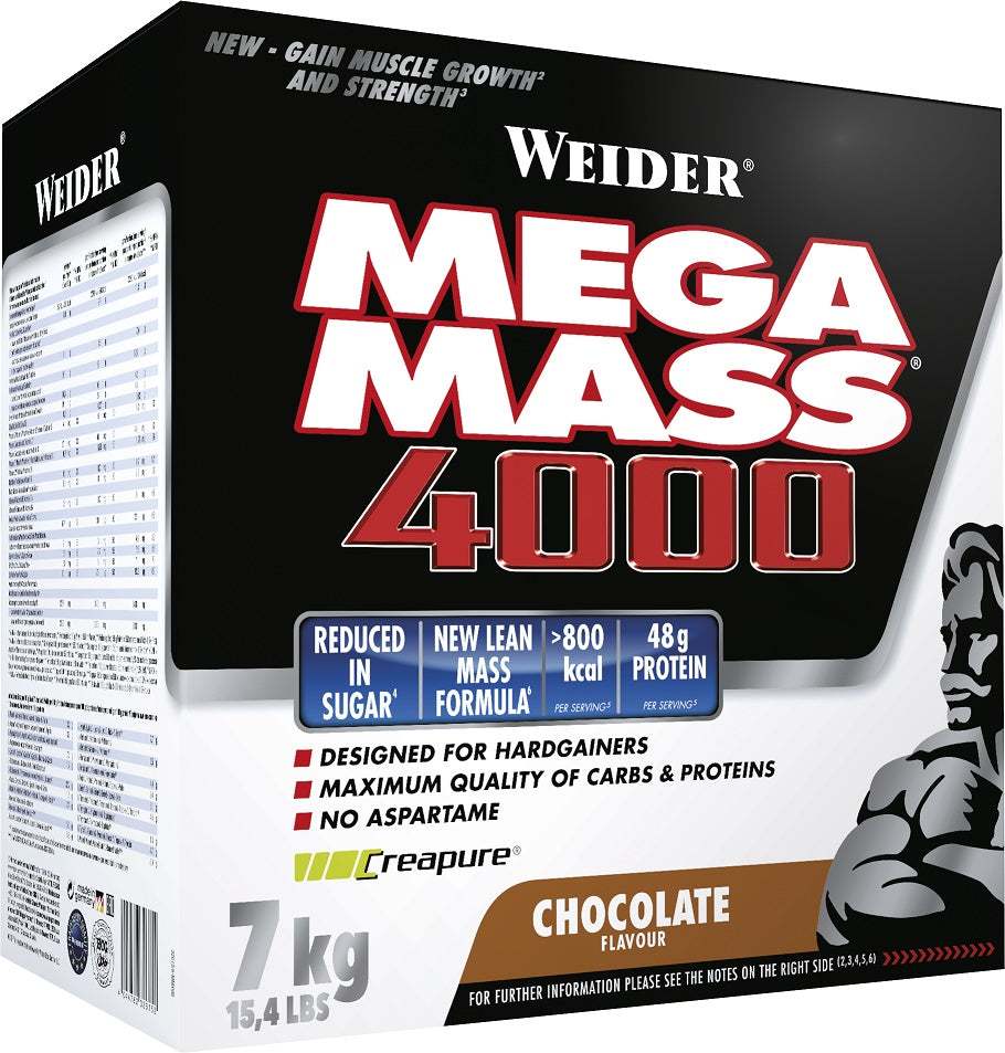 Weider Mega Mass 4000, Chocolate - 7000 grams